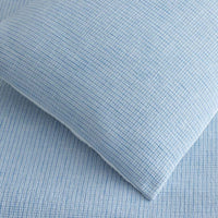 Yarn-Dyed Pencil Stripe Quilted Sham - Blue, Standard,Blue