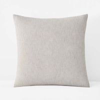 Yarn-Dyed Pencil Stripe Quilted Sham - Taupe, Euro,Taupe