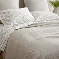 Yarn-Dyed Pencil Stripe Quilted Sham - Taupe, Standard,Taupe