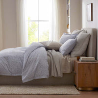 Yarn-Dyed Pencil Stripe Quilted Sham - Taupe, Standard,Taupe