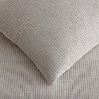 Yarn-Dyed Pencil Stripe Quilted Sham - Taupe, Standard,Taupe
