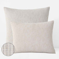 Yarn-Dyed Pencil Stripe Quilted Sham - Taupe, Standard,Taupe