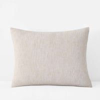 Yarn-Dyed Pencil Stripe Quilted Sham - Taupe, Standard,Taupe