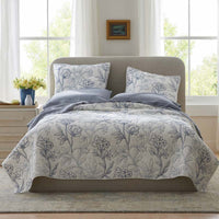 Rashika Garden Quilt - White, Twin/Twin XL,White