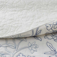 Rashika Garden Quilt - White, Twin/Twin XL,White