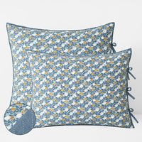 Reversible Quilted Sham - Garden Tulip, Standard,Garden Tulip