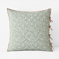 Reversible Quilted Sham - Petal and Vine, Euro,Petal & Vine