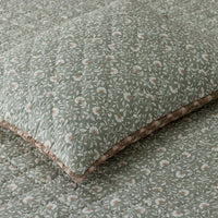 Reversible Quilted Sham - Petal and Vine, Standard,Petal & Vine