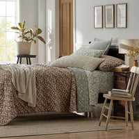 Reversible Quilted Sham - Petal and Vine, Standard,Petal & Vine