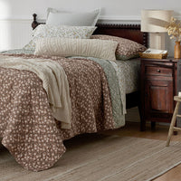 Reversible Quilted Sham - Petal and Vine, Standard,Petal & Vine