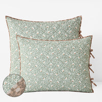 Reversible Quilted Sham - Petal and Vine, Standard,Petal & Vine