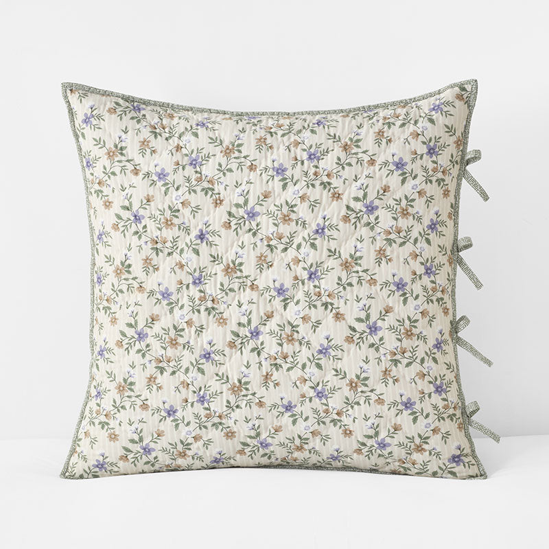 Garden Mist Reversible Quilted Sham - Beige Multi, Euro,Beige Multi