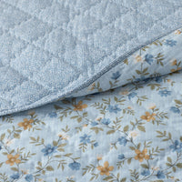 Garden Mist Reversible Quilted Sham - Blue Multi, Standard,Blue Multi