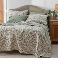 Garden Mist Reversible Quilt - Beige Multi, Full/Queen,Beige Multi