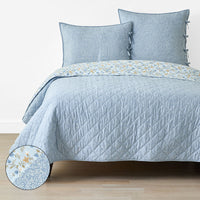 Garden Mist Reversible Quilt - Blue Multi, Twin/Twin XL,Blue Multi