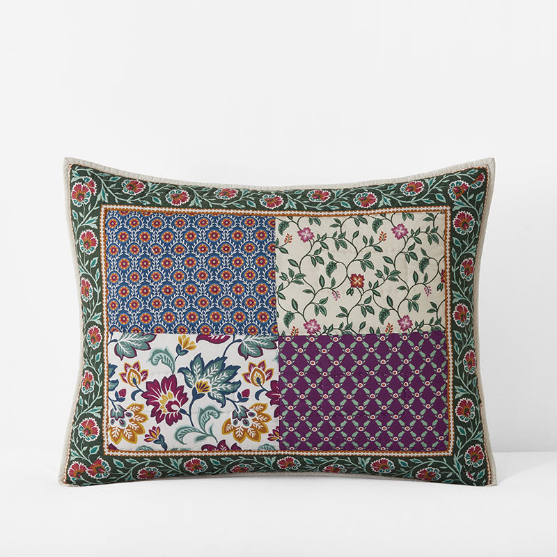Nora Mosaic Patchwork Quilted Sham - Multi, Standard,Multi