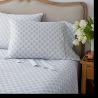 Butti Bouquet Classic Smooth Sateen Pillowcase Set - Dusty Blue, Standard,Dusty Blue
