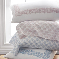 Butti Bouquet Classic Smooth Sateen Pillowcase Set - Dusty Blue, Standard,Dusty Blue