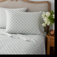 Butti Bouquet Classic Smooth Sateen Pillowcase Set - Green Sage, Standard,Green Sage
