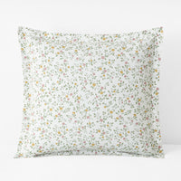 Lucenda Classic Cool Cotton Percale Sham - Scattered Flowers, Euro,Scattered Flowers