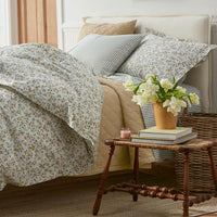 Lucenda Classic Cool Cotton Percale Sham - Scattered Flowers, Standard,Scattered Flowers