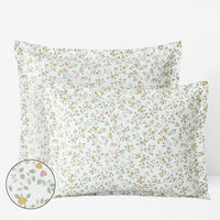 Lucenda Classic Cool Cotton Percale Sham - Scattered Flowers, Standard,Scattered Flowers
