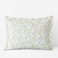 Lucenda Classic Cool Cotton Percale Sham - Scattered Flowers, Standard,Scattered Flowers