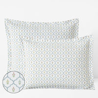 Lucenda Classic Cool Cotton Percale Sham - Framed Flowers, Standard,Framed Flowers