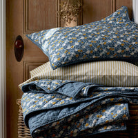 Lucenda Classic Cool Cotton Percale Sham - Textured Stripe Gold, Standard,Textured Stripe Gold