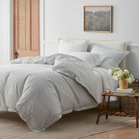 Lucenda Classic Cool Cotton Percale Bed Sheet Set - Framed Flowers, Twin,Framed Flowers