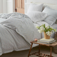 Lucenda Classic Cool Cotton Percale Bed Sheet Set - Framed Flowers, Twin,Framed Flowers