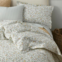 Lucenda Classic Cool Cotton Percale Duvet Cover Set - Scattered Flowers, Twin/Twin XL,Scattered Flowers