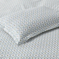 Lucenda Classic Cool Cotton Percale Duvet Cover Set - Framed Flowers, Twin/Twin XL,Framed Flowers