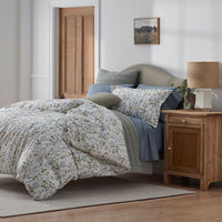 Garden Mist Classic Cool Cotton Percale Pillowcase Set - Stripe Smoke Blue, Standard,Stripe Smoke Blue