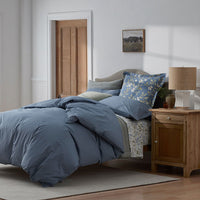 Garden Mist Classic Cool Cotton Percale Pillowcase Set - Stripe Smoke Blue, Standard,Stripe Smoke Blue