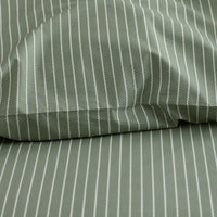 Garden Mist Classic Cool Cotton Percale Pillowcase Set - Stripe Green, Standard,Stripe Green