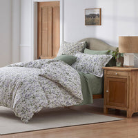 Garden Mist Classic Cool Cotton Percale Duvet Cover - Leaf Purple Multi, King/Cal. King,Leaf Purple Multi