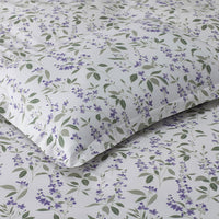 Garden Mist Classic Cool Cotton Percale Duvet Cover - Leaf Purple Multi, King/Cal. King,Leaf Purple Multi