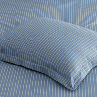 Garden Mist Classic Cool Cotton Percale Duvet Cover - Stripe Smoke Blue, King/Cal. King,Stripe Smoke Blue
