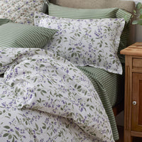 Garden Mist Classic Cool Cotton Percale Sham - Leaf Purple Multi, Standard,Leaf Purple Multi