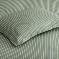 Garden Mist Classic Cool Cotton Percale Sham - Stripe Green, Standard,Stripe Green