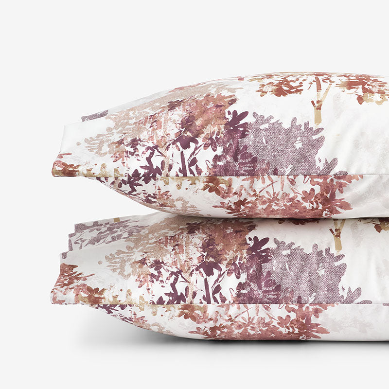 Woodland Wonders Premium Smooth Wrinkle-Free Sateen Pillowcase Set - Brick, Standard,Brick