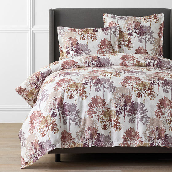 Woodland Wonders Premium Smooth Wrinkle-Free Sateen Duvet Cover - Brick, Twin/Twin XL,Brick