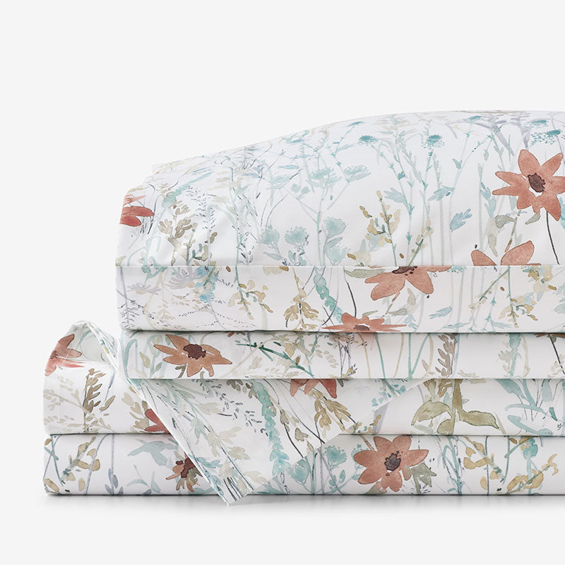 Forest Willow Premium Smooth Wrinkle-Free Sateen Bed Sheet Set - Multi, Twin,Multi