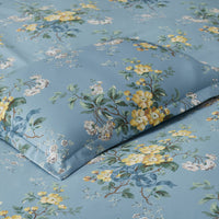 Garden Burst Premium Smooth Wrinkle-Free Sateen Reversible Duvet Cover - Slate Blue, Twin/Twin XL,Slate Blue