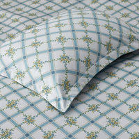 Garden Burst Premium Smooth Wrinkle-Free Sateen Reversible Duvet Cover - Slate Blue, Twin/Twin XL,Slate Blue