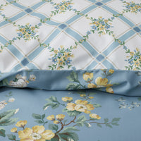 Garden Burst Premium Smooth Wrinkle-Free Sateen Reversible Sham - Slate Blue, Standard,Slate Blue