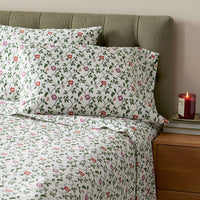 Nora Classic Cool Cotton Percale Pillowcase Set - Vine, Standard,Vine