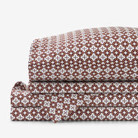Nora Classic Cool Cotton Percale Bed Sheet Set - Tile, Twin,Tile