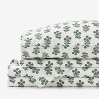 Nora Classic Cool Cotton Percale Bed Sheet Set - Floral, Twin,Floral